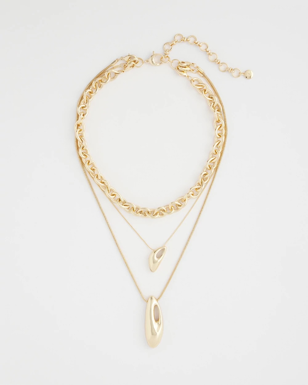 Chico's Women | Convertible Three-Strand Pendant Necklace GOLD