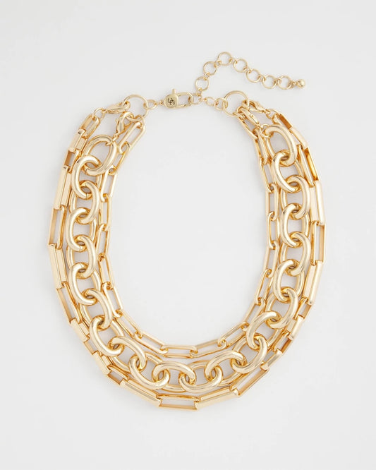 Chico's Women | Convertible Three-Strand Chain Necklace GOLD