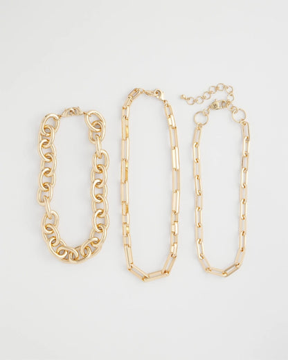 Chico's Women | Convertible Three-Strand Chain Necklace GOLD