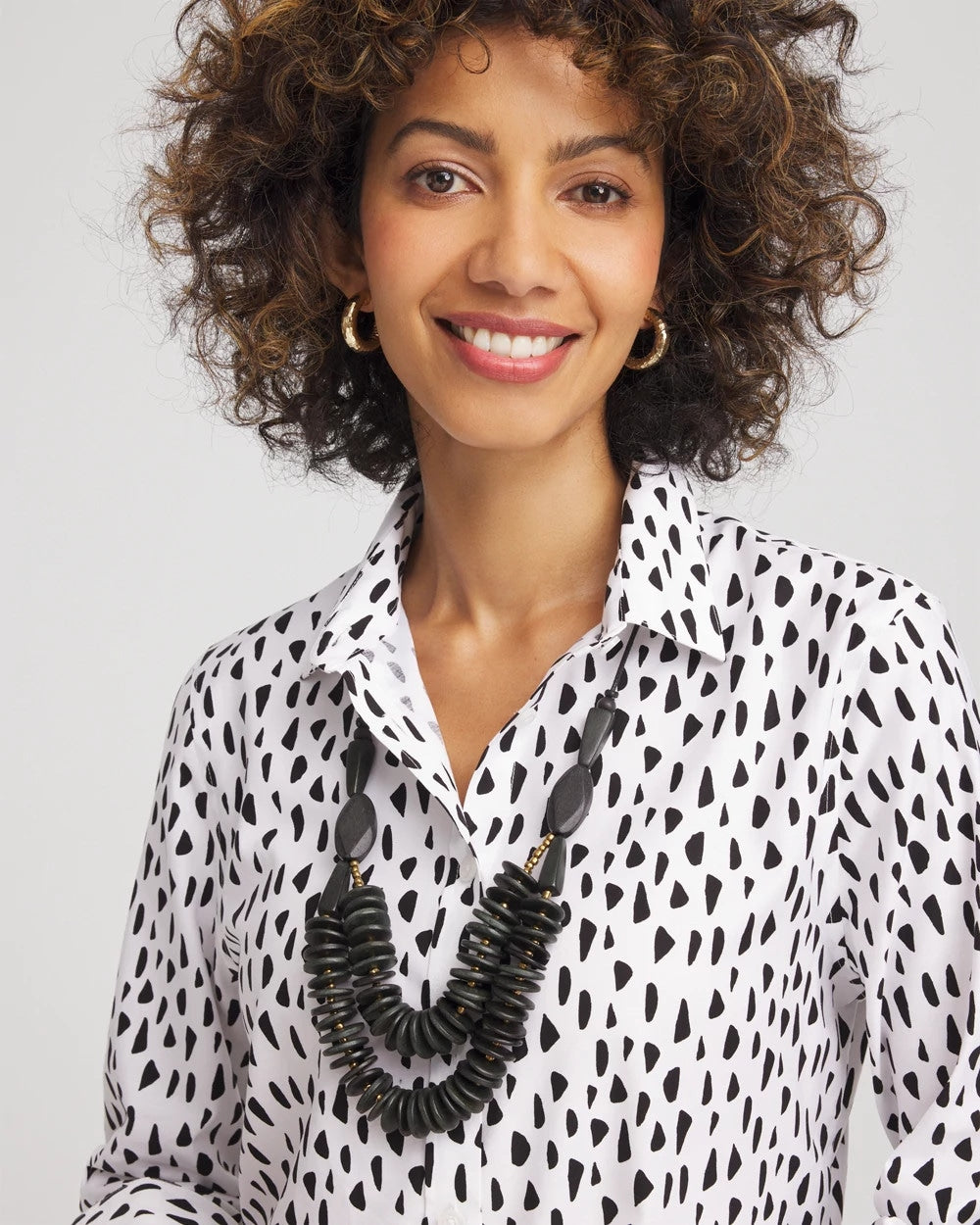 Chico's Women | SYLCA® x Chico's Black Disk Bead Statement Necklace BLACK