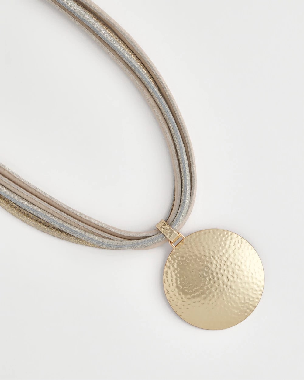 Chico's Women | Textured Golden Pendant Necklace MIXED METALS