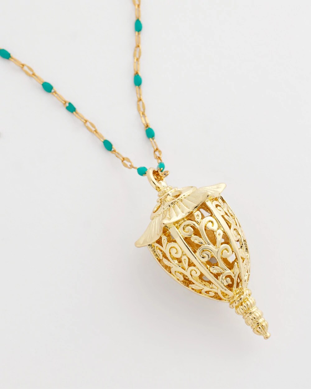 Chico's Women | Lantern Pendant Necklace TURQUOISE