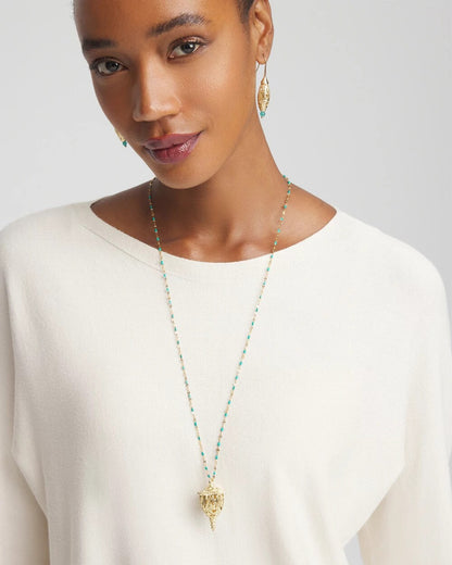 Chico's Women | Lantern Pendant Necklace TURQUOISE