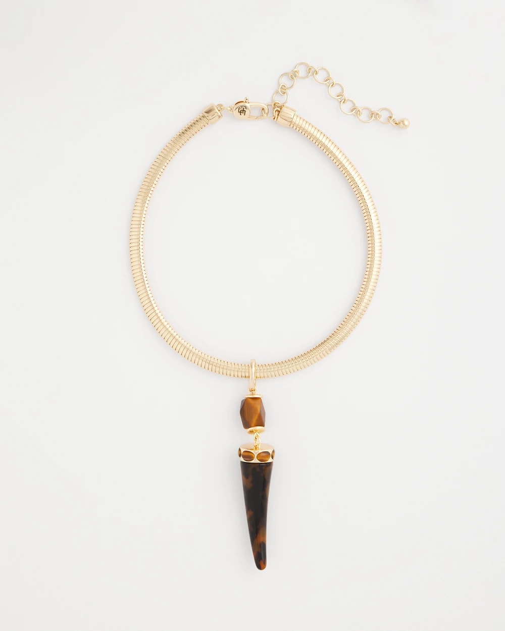 Chico's Women | Tortoise Pendant Collar Necklace GOLD