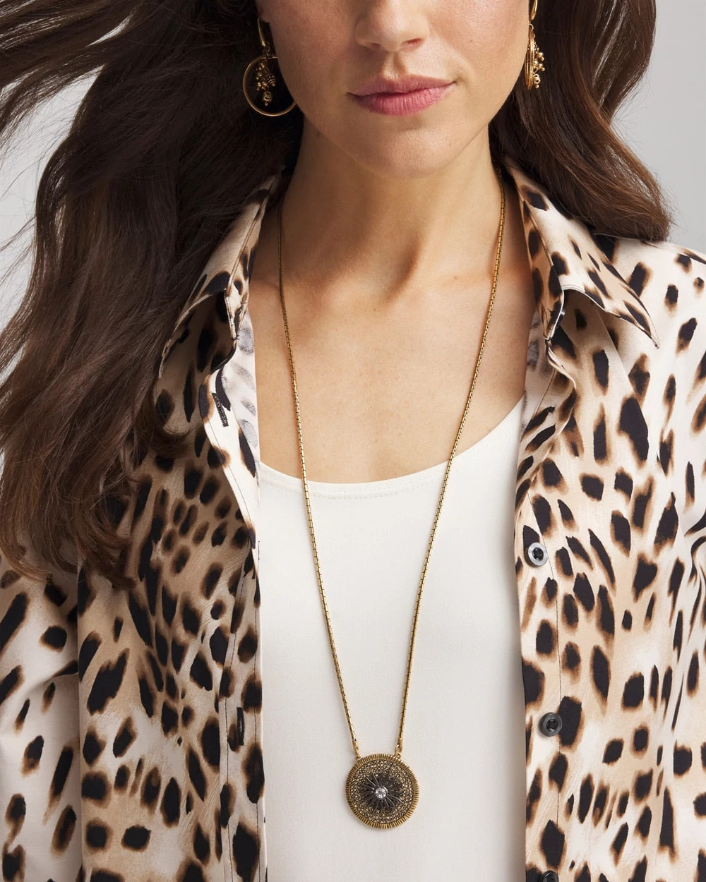 Chico's Women | Convertible Multi-Strand Pendant Necklace GOLD