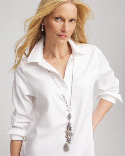 Chico's Women | Stone & Shell ​​Twice As Nice Pendant MULTI