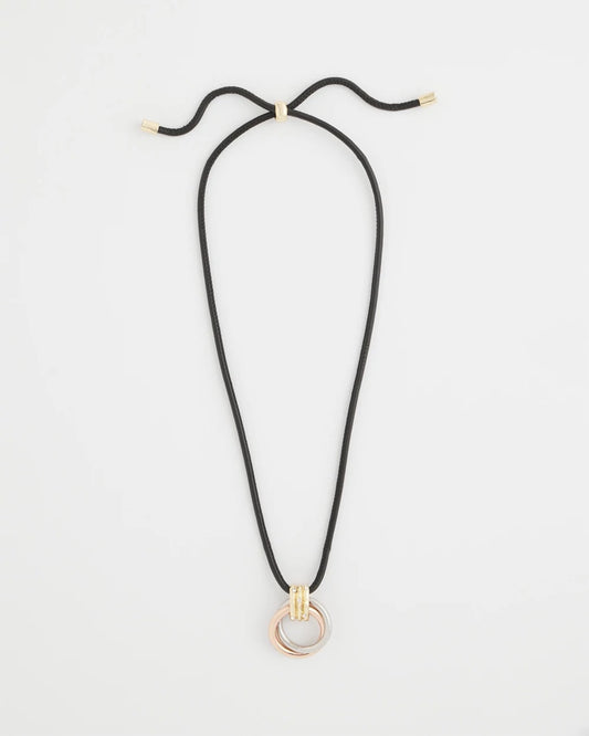 Chico's Women | Adjustable Tri-Tone Pendant Necklace MIXED METALS