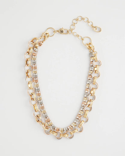 Chico's Women | Convertible Tri-Tone Short Necklace MIXED METALS