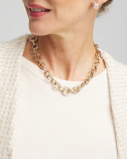 Chico's Women | Convertible Tri-Tone Short Necklace MIXED METALS