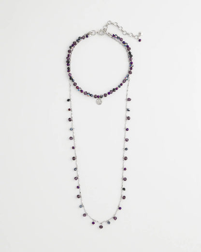 Chico's Women | Convertible Purple Long Short Necklace PURPLE