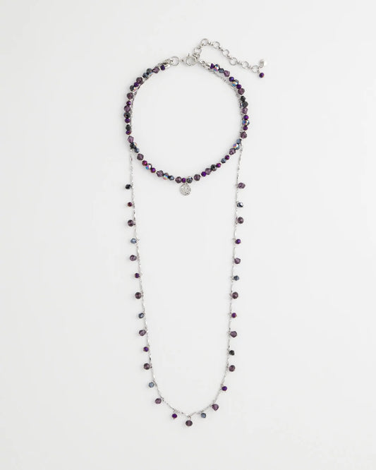 Chico's Women | Convertible Purple Long Short Necklace PURPLE