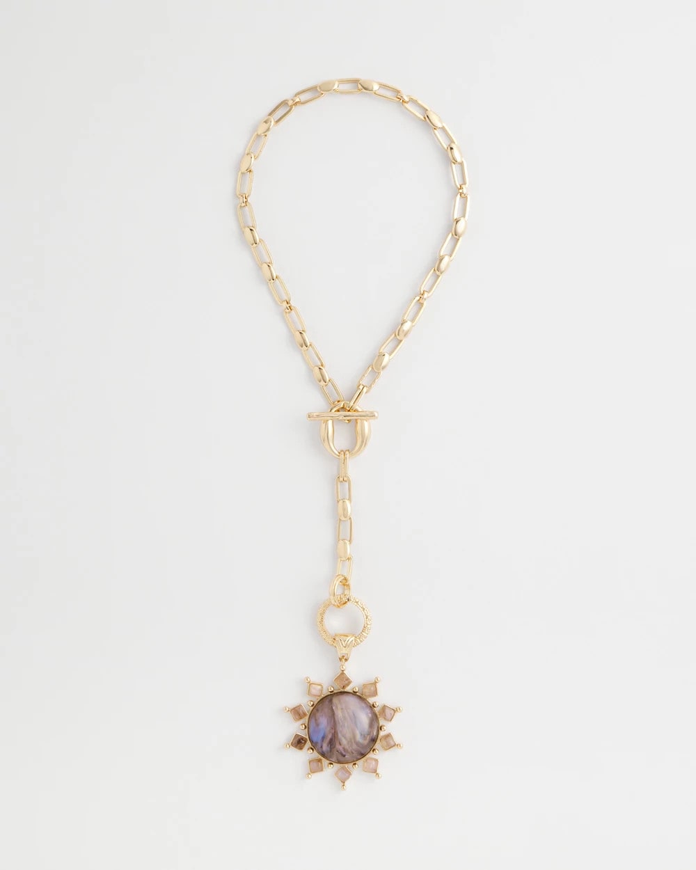 Chico's Women | Purple Resin Sun Pendant Necklace PURPLE