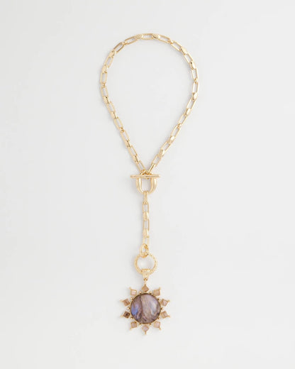 Chico's Women | Purple Resin Sun Pendant Necklace PURPLE