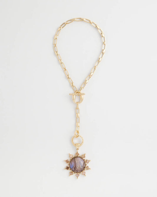 Chico's Women | Purple Resin Sun Pendant Necklace PURPLE
