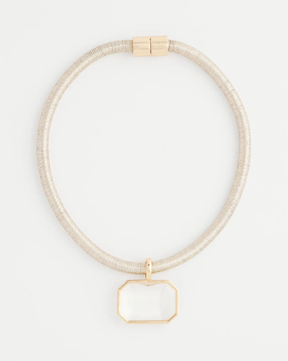 Chico's Women | Goldtone Glass Gem Pendant Cord Necklace GOLD