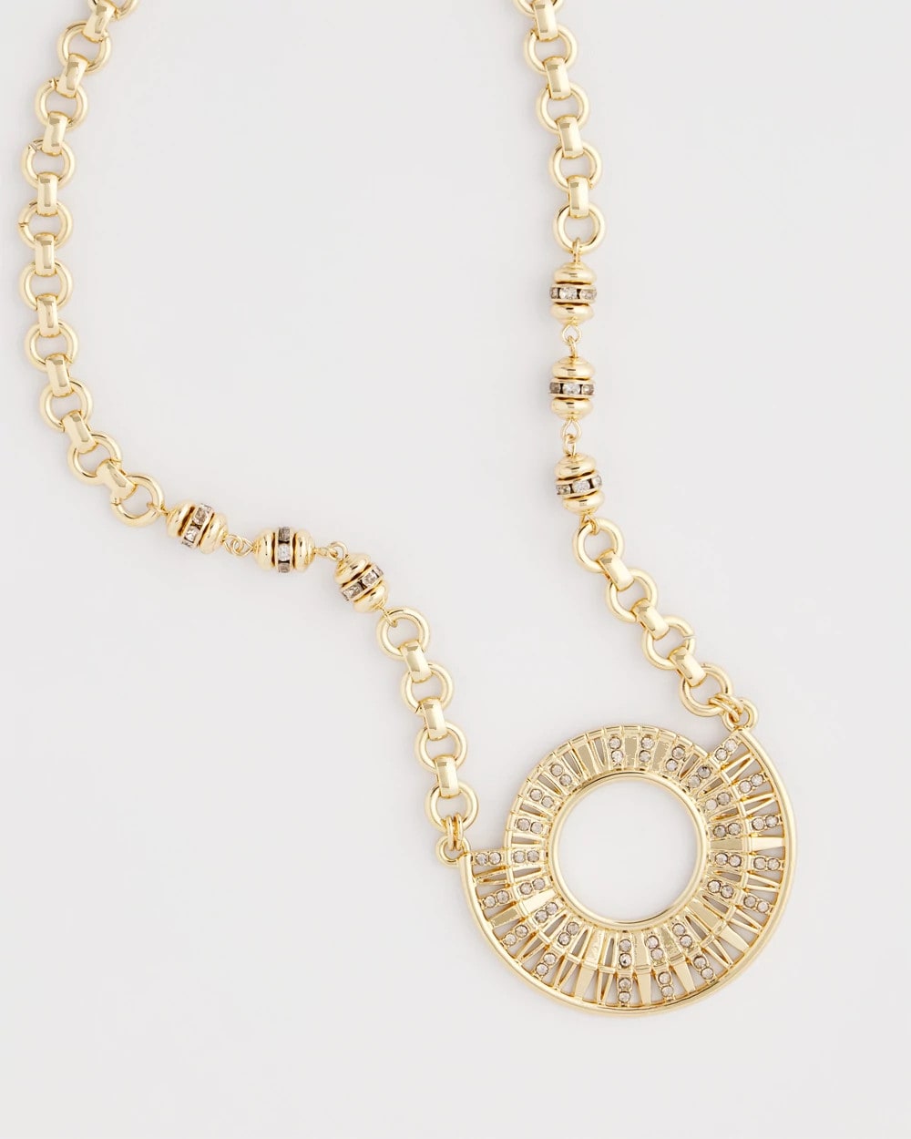 Chico's Women | Sparkling Goldtone Circle Pendant Necklace GOLD