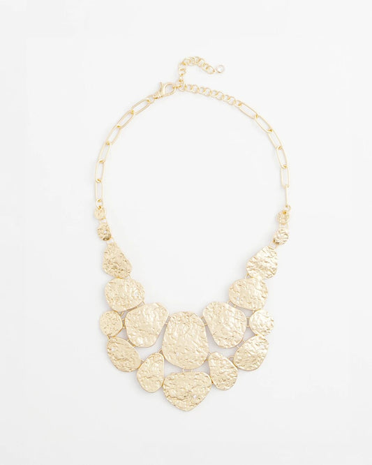 Chico's Women | Molten Goldtone Bib Necklace GOLD