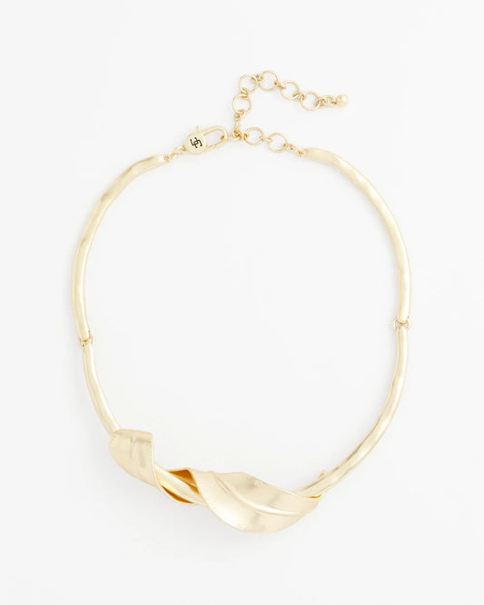 Chico's Women | Golden Leafy Collar Necklace GOLD