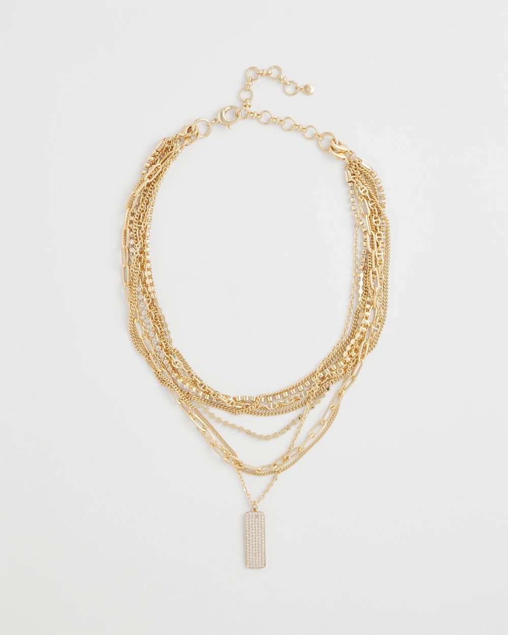 Chico's Women | Convertible Gold Pave Pendant Necklace GOLD