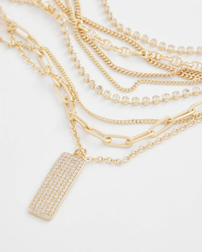Chico's Women | Convertible Gold Pave Pendant Necklace GOLD