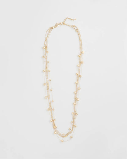 Chico's Women | Multistrand Beaded Goldtone Necklace GOLD