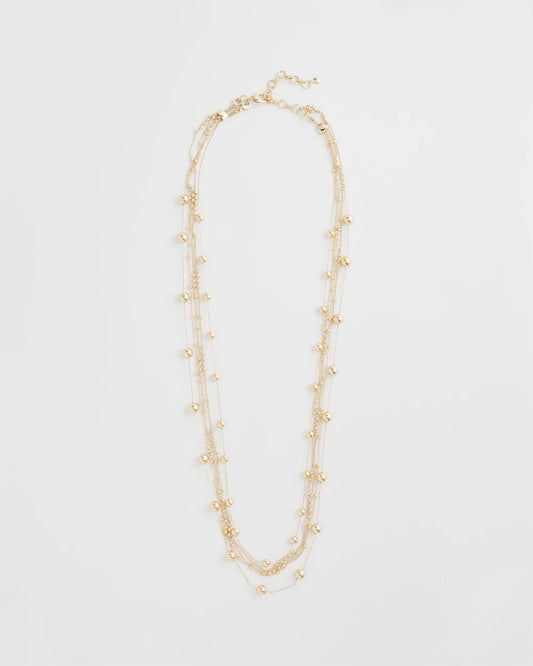 Chico's Women | Multistrand Beaded Goldtone Necklace GOLD