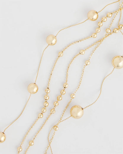 Chico's Women | Multistrand Beaded Goldtone Necklace GOLD