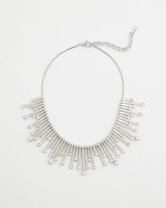 Chico's Women | Chico’s Originals Silver Slice & Gem Bib SILVER