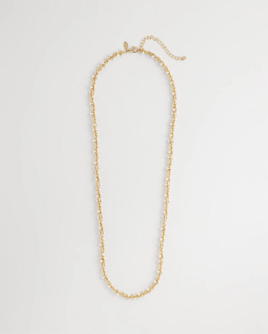Chico's Women | Faux Pearl Single-Strand Link Chain Necklace PEARL