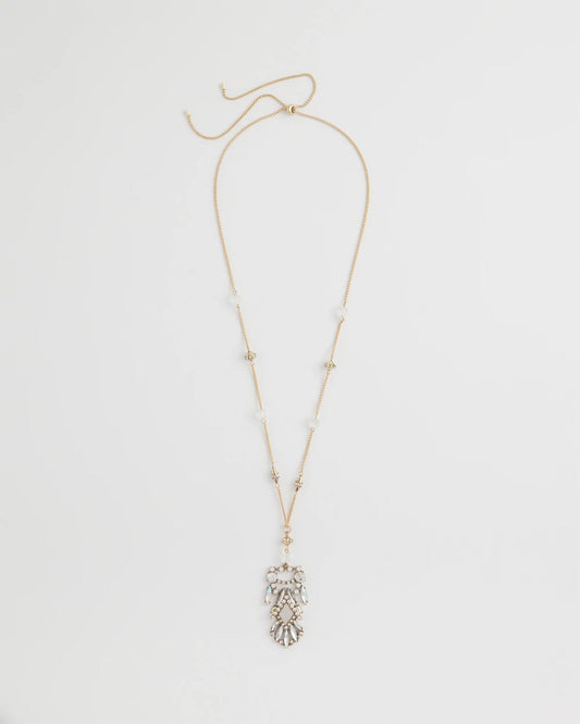 Chico's Women | Adjustable Opalescent Pendant Necklace PINK