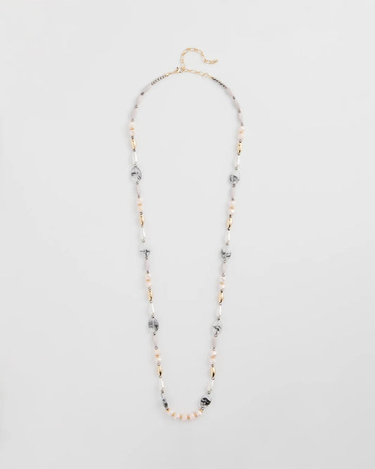 Chico's Women | Pink Art Deco Beaded Necklace PINK