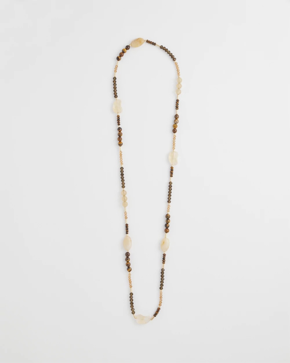 Chico's Women | Tiger's Eye Single-Strand Necklace NEUTRAL