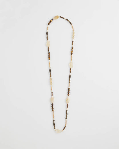 Chico's Women | Tiger's Eye Single-Strand Necklace NEUTRAL