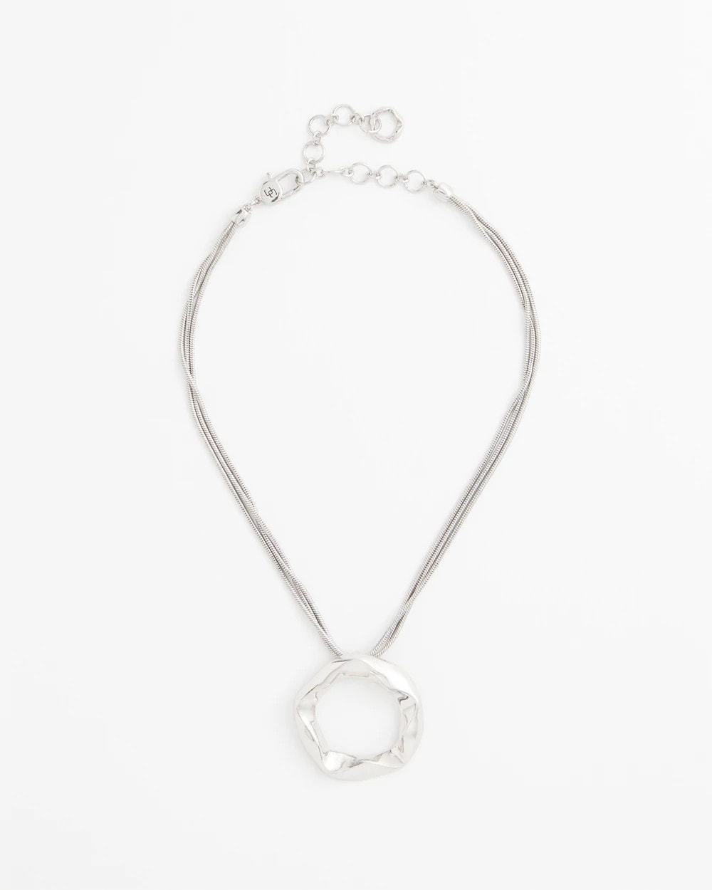 Chico's Women | Short Circle Pendant Necklace SILVER