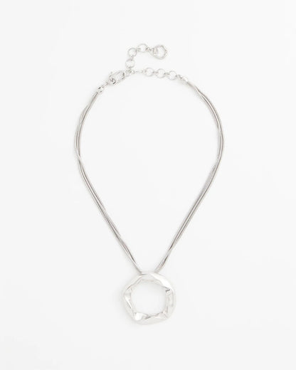Chico's Women | Short Circle Pendant Necklace SILVER