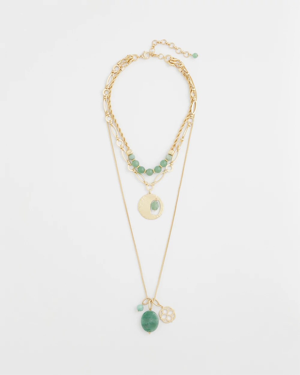 Chico's Women | Convertible Triple-Strand Pendant Necklace GREEN