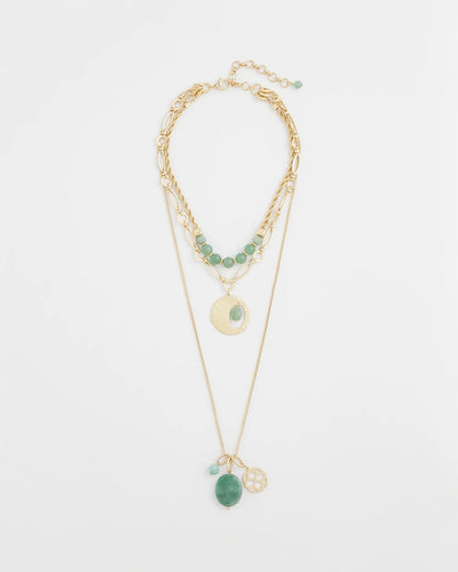 Chico's Women | Convertible Triple-Strand Pendant Necklace GREEN