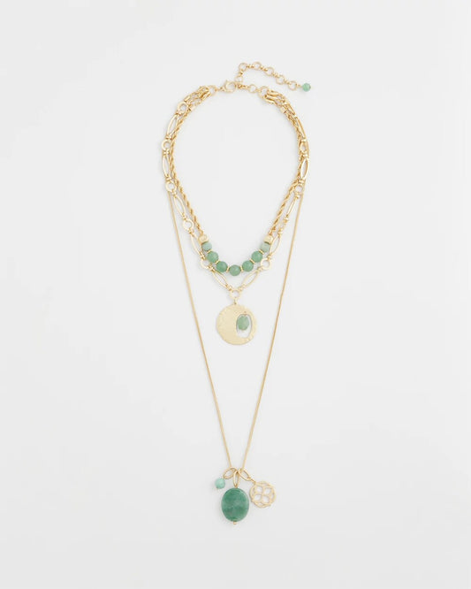 Chico's Women | Convertible Triple-Strand Pendant Necklace GREEN