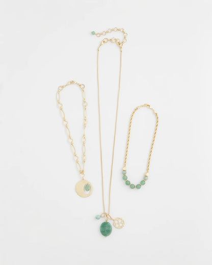 Chico's Women | Convertible Triple-Strand Pendant Necklace GREEN