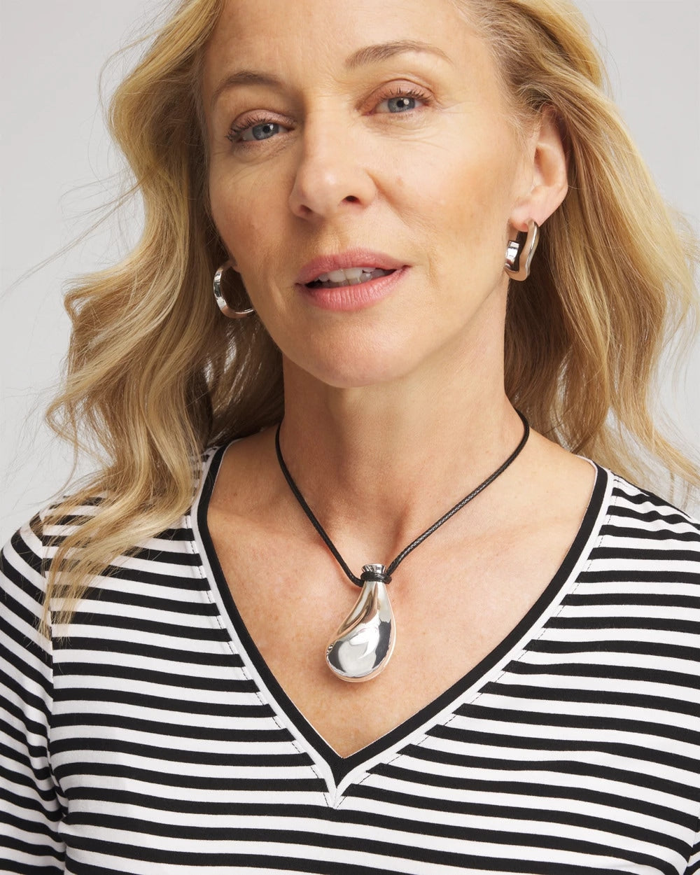 Chico's Women | Silvertone Adjustable Pendant Necklace MIXED METALS