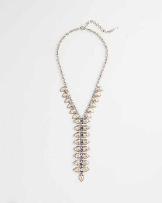 Chico's Women | Vertical Pear Shaped Y-Drop Necklace MIXED METALS
