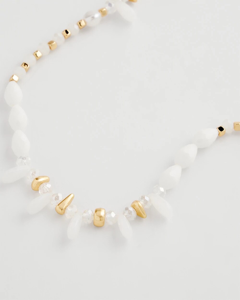 Chico's Women | White Beaded Single Strand Necklace WHITE