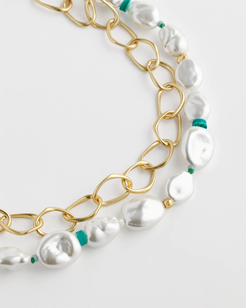 Chico's Women | Pearlescent Goldtone Collar Necklace PEARL