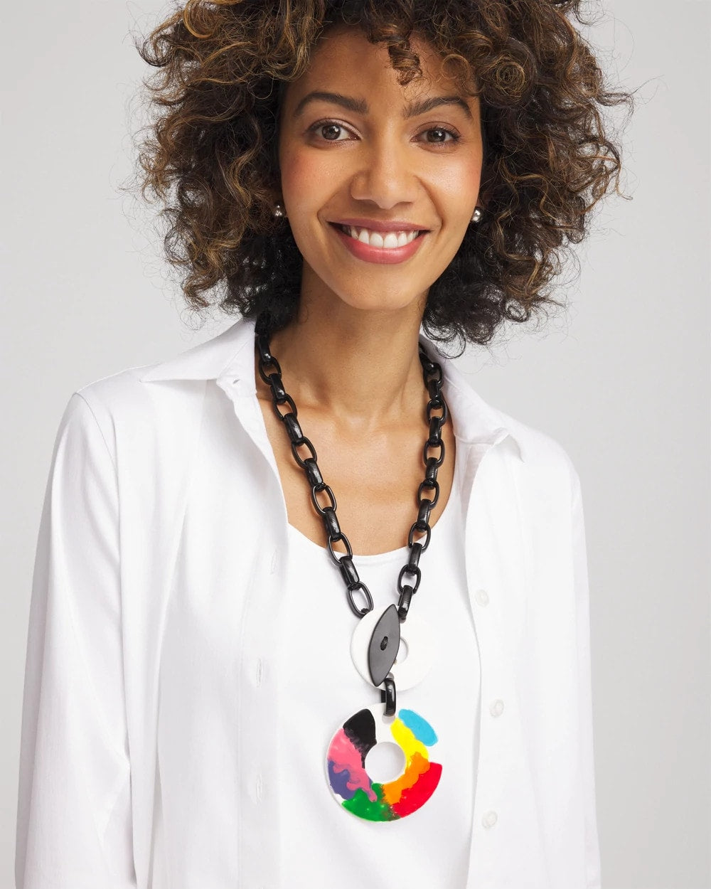Chico's Women | SYLCA® x Chico's Multi-Color Chain Toggle Necklace MULTI