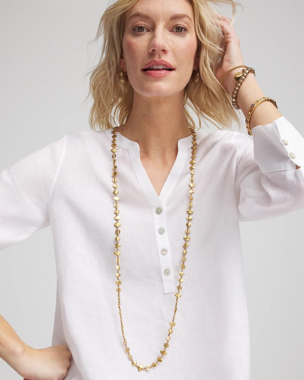 Chico's Women | Gold Nugget Single Strand Necklace GOLD