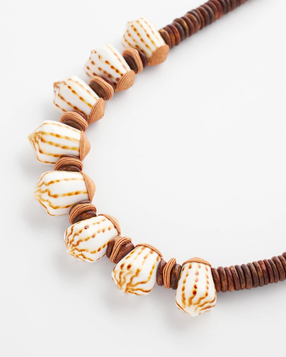 Chico's Women | Shell & Wood Bib Necklace NEUTRAL