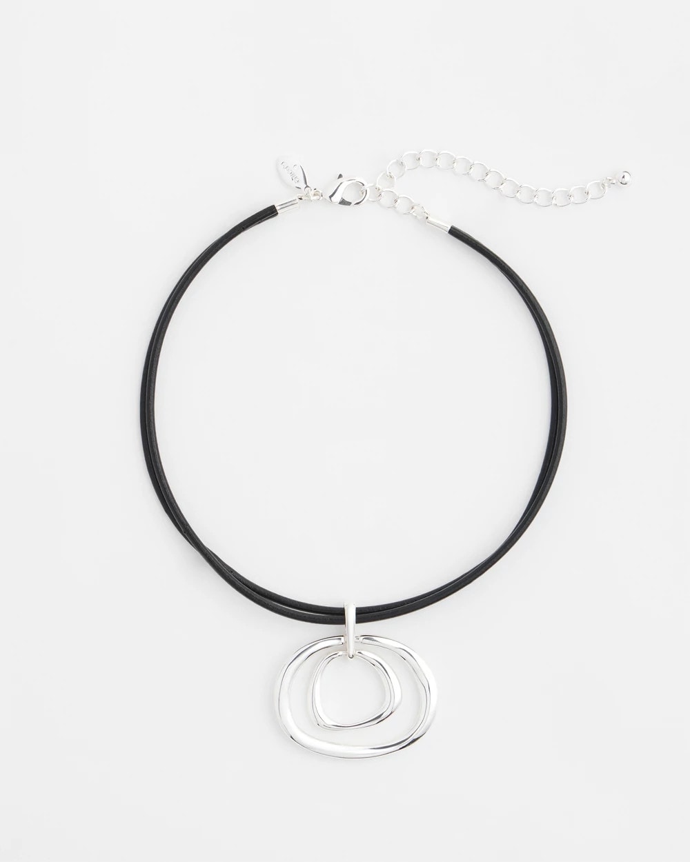 Chico's Women | Silver Tone Rings Pendant Necklace SILVER