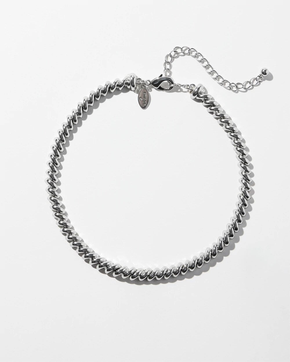 Chico's Women | Silver Tone Twist Collar Necklace SILVER