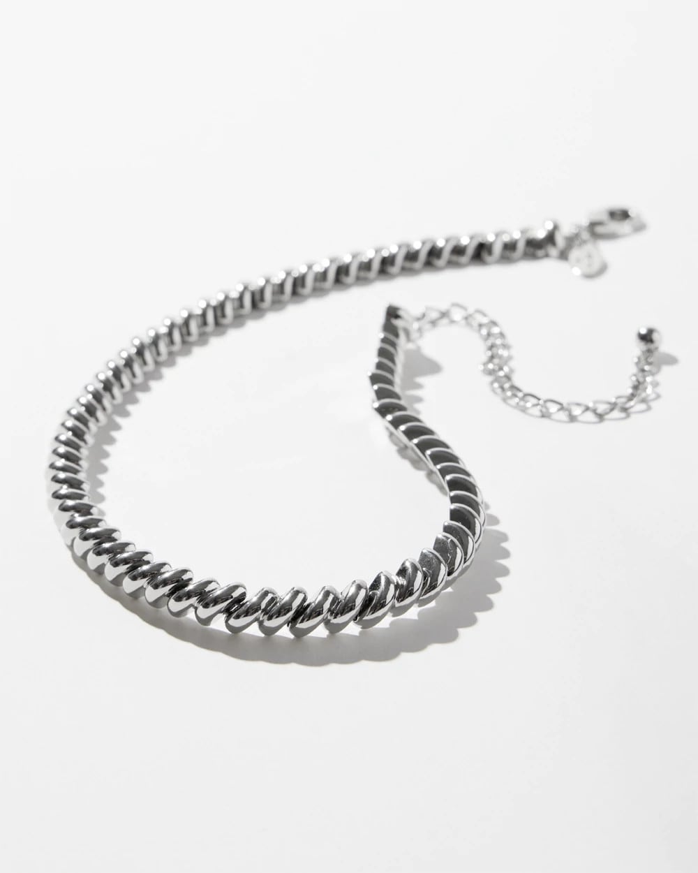 Chico's Women | Silver Tone Twist Collar Necklace SILVER