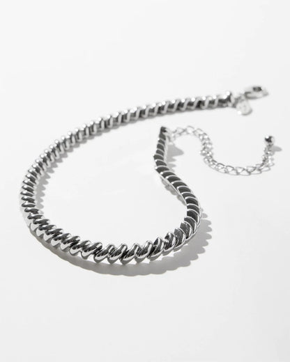 Chico's Women | Silver Tone Twist Collar Necklace SILVER